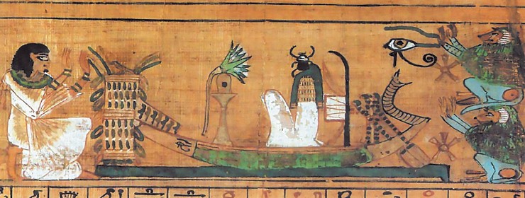 Ладья Манджет. Книга мертвых Ани. Около XIII в. до н. э. Британский музей, Лондон (Великобритания)