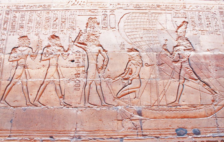 Битва Гора и Сета. Рельеф в храме в Эдфу. 237–256 гг. до н. э. Египет