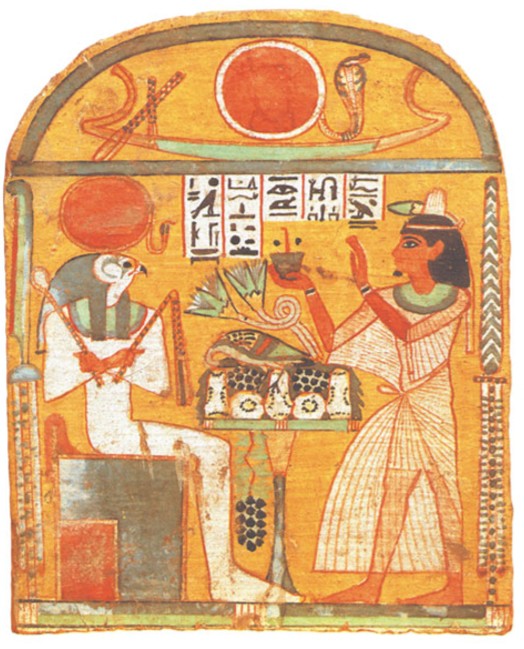 Деревянная стела с изображением бога Ра. 924–889 гг. до н. э. Метрополитен-музей, Нью-Йорк (США)