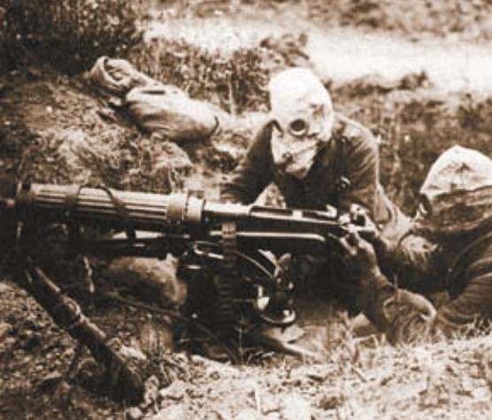 Расчет пулемета «Vickers» на Сомме, 1916 г.