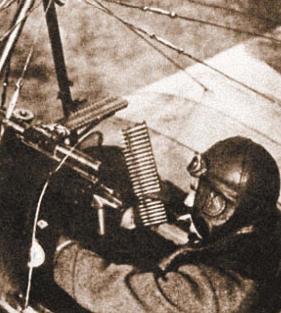 Пулемет «Hotchkiss», установленный на истребителе «Могаnе-Saulnier» N