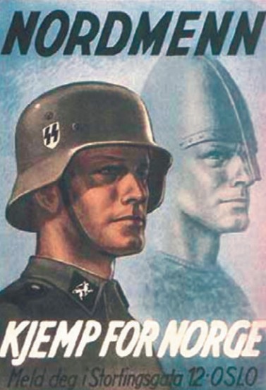 Агитационный плакат. «Nordmenn kjemp for Norge». Около 1942 г.