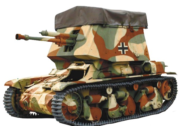 Германская 47-мм противотанковая СУ на базе легкого танка «Рено» R-35