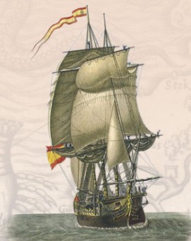 Испанский 80-пушечный корабль