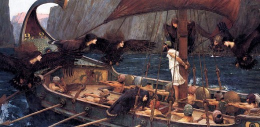 «Одиссей и сирены». Картина Джона Уотерхауса. 1891 г.