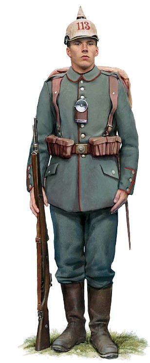 Унтер-офицер 113-го (5-го Баденского) пехотного полка, 1914 г.