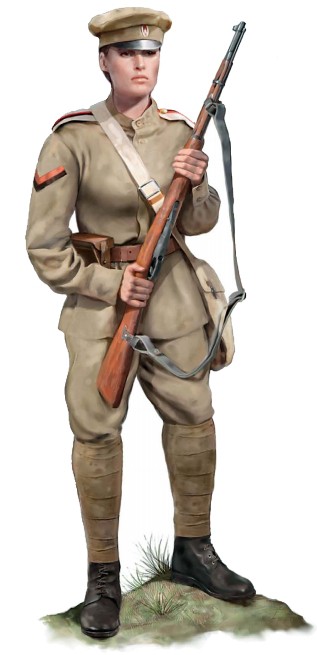 Рядовая женского батальона смерти, 1917 г.
