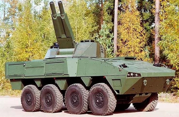 120-мм самоходный миномет XA-361 AMOS. Швеция–Финляндия. 2007 г.