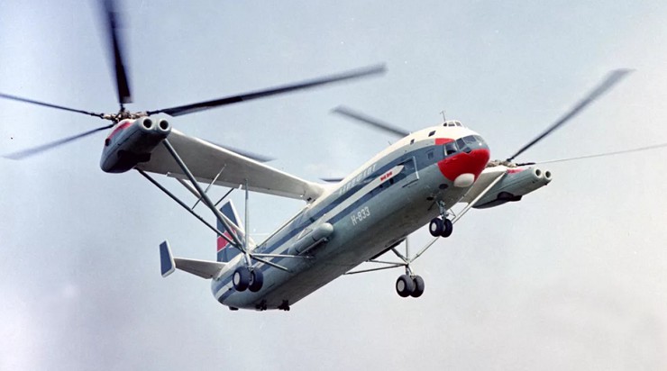 Сверхтяжелый вертолет В-12 (Ми-12). СССР. 1968 г.