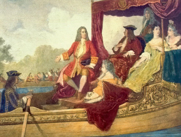 Гендель представляет «Музыку на воде» королю Георгу I