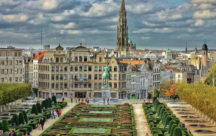 С горы Искусств в центре Брюсселя открывается отличный вид на Старый город
