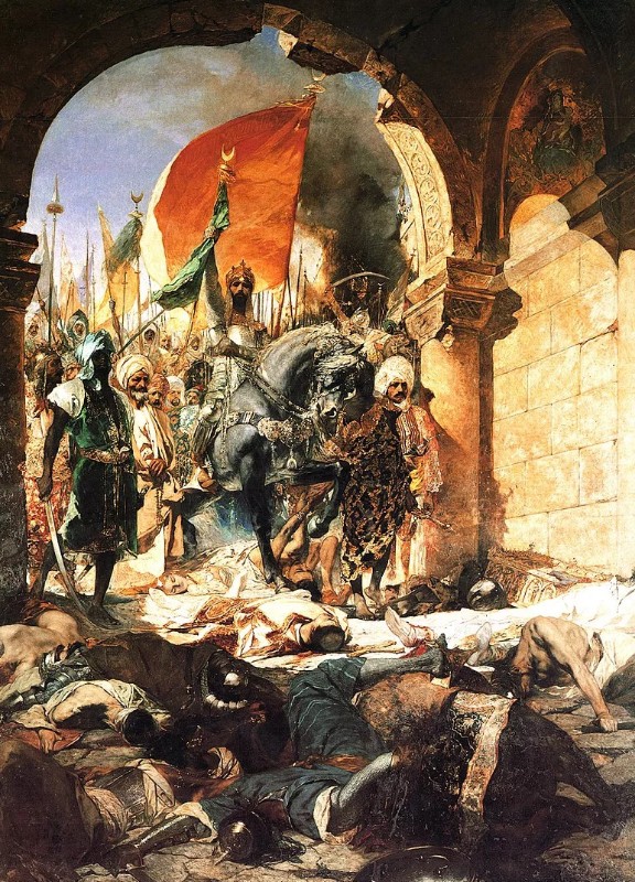 Вступление Мехмеда II в Константинополь 29 мая 1453 г. С картины Жана-Жозефа Бенжамен-Констана. 1876 г.