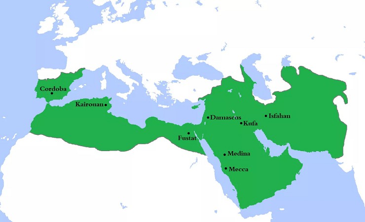 Арабский халифат в 750 г.