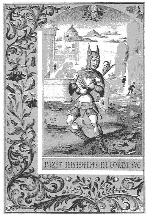 Шут при дворе. XV в. Миниатюра из манускрипта, хранящегося в Библиотеке Арсенала. Париж, Франция
