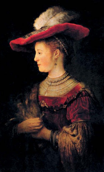 Рембрандт Саския в красной шляпе. 1633–1634