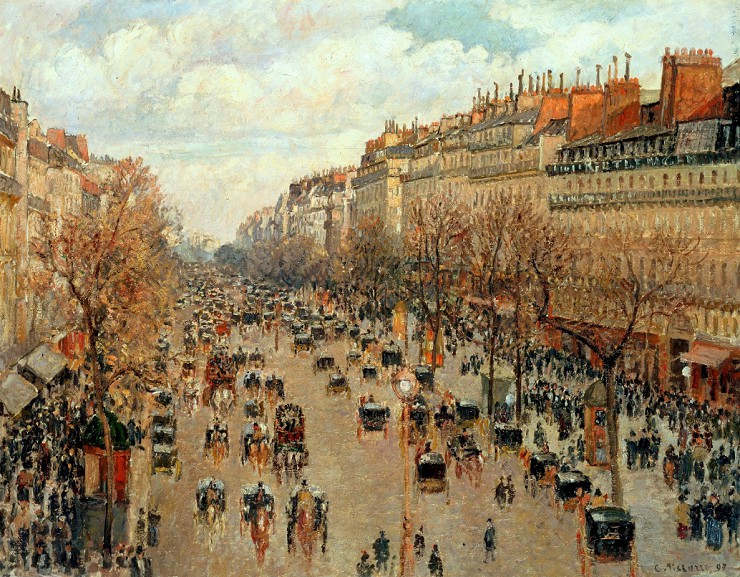 Камиль Писсарро Бульвар Монмартр в Париже. 1897