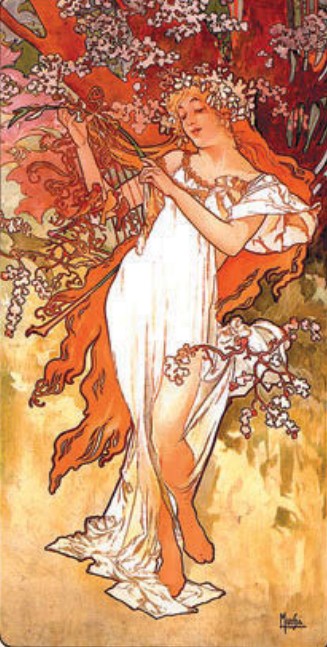 Альфонс Муха. Цикл Времена года Весна. 1896