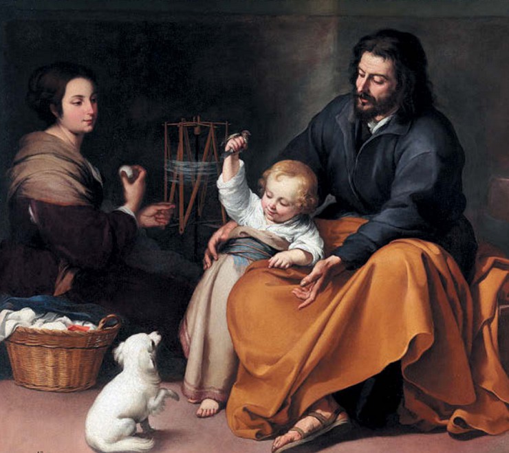 Бартоломео Эстебан Мурильо Святое семейство с птичкой. Ок. 1650