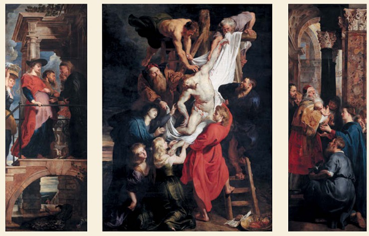 Рубенс. Снятие с креста. Триптих. 1612–1614