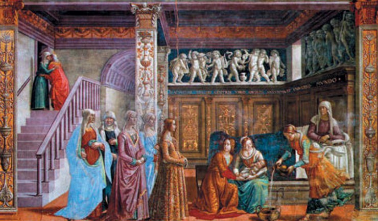 Доменико Гирландайо Рождество Богородицы Фреска.1485–1490 