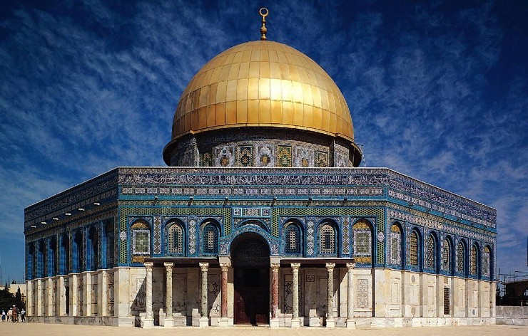 Мечеть Скалы (Куббат ас-Сахра) в Иерусалиме, VII в. Израиль