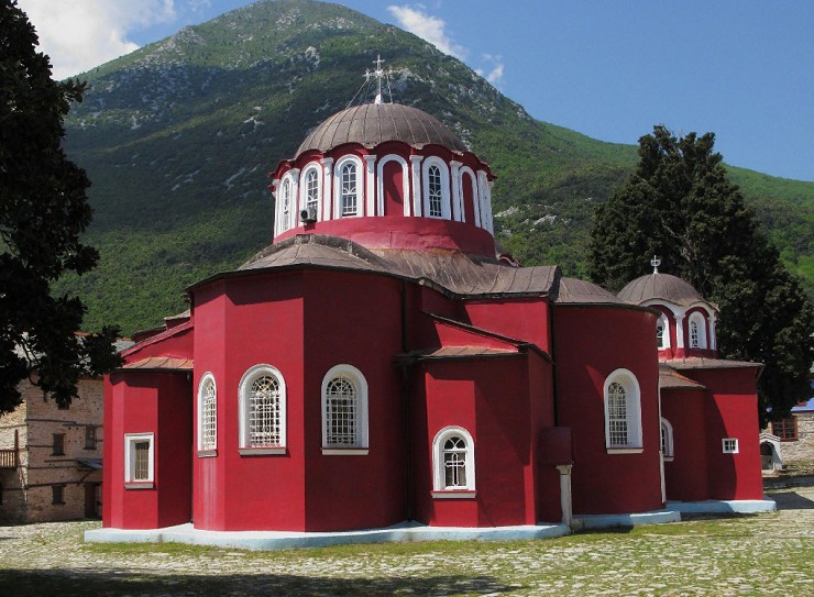 Лавра Святого Афанасия, или Великая Лавра. Монастырь на Святой Горе Афон. Греция