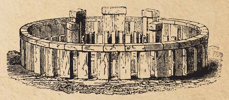 Один из вариантов реконструкции Стоунхенджа (1845 г.)