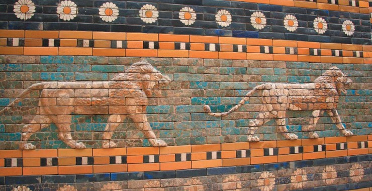 Львы со стен вдоль Дороги процессий, шедшей через ворота богини Иштар