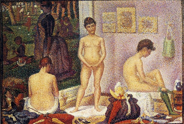«Натурщицы», Жорж Сера, 1888, холст, масло