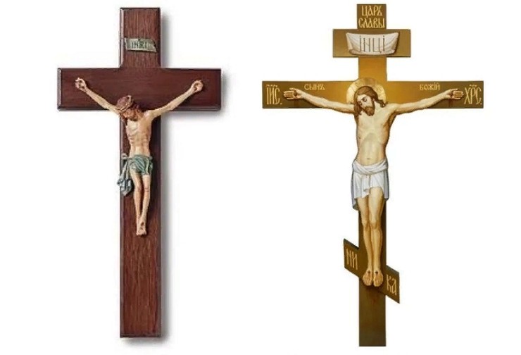 Католический и православный кресты