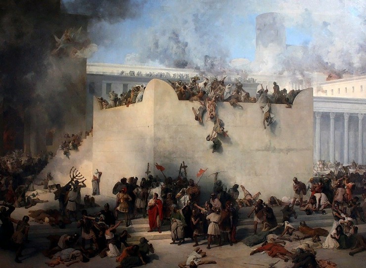 Разрушение Иерусалимского Храма. Франческо Айец, XIX в.