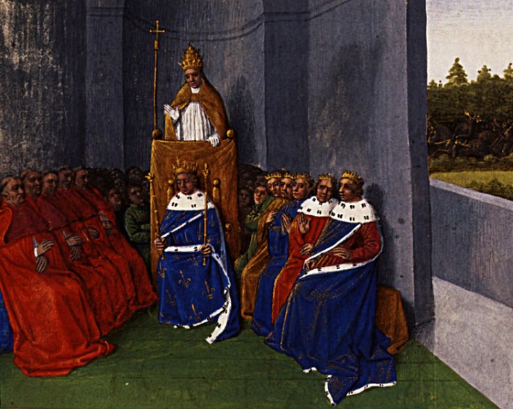 Урбан II на Клермонском соборе в 1095 г. Миниатюра 1490 г. 
