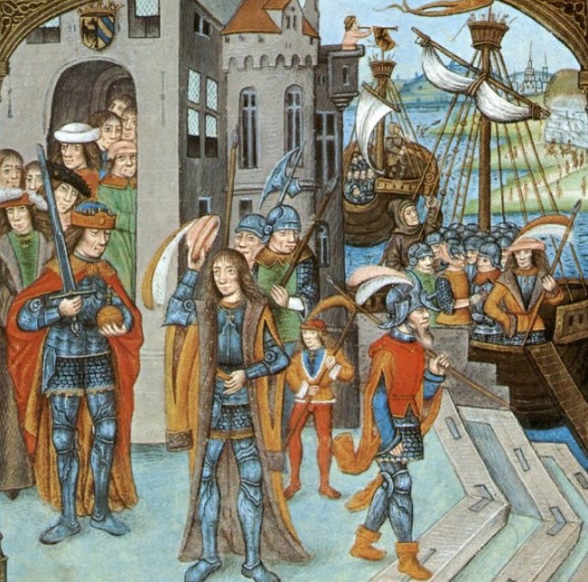 Фридрих Барбаросса отправляется в крестовый поход. Фрагмент миниатюры XV в.