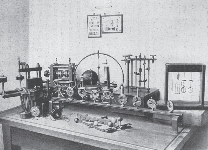 Различные приборы, используемые П. Н. Лебедевым для определения давления света на твердые тела и газы