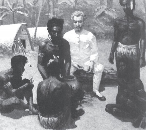 Н. Н. Миклухо-Маклай среди папуасов Новой Гвинеи