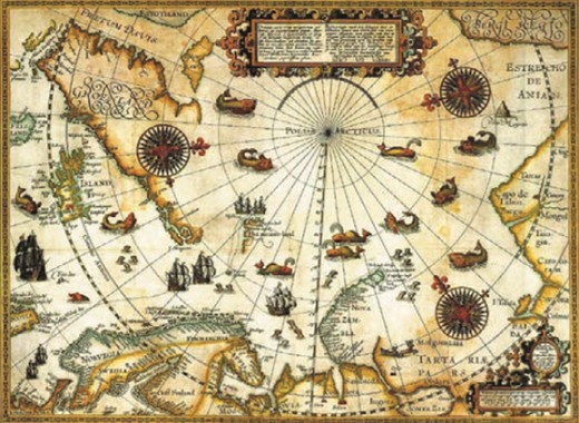 Карта путешествий В. Баренца