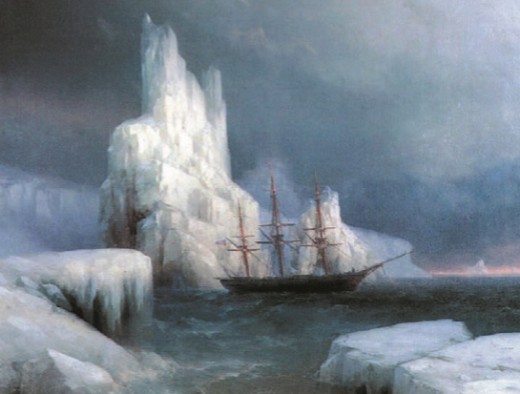 И. Айвазовский. Ледяные горы в Антарктиде