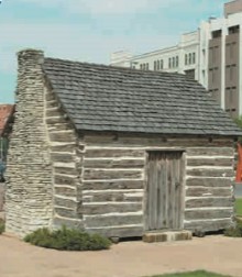 Один из первых домов в Далласе (США)