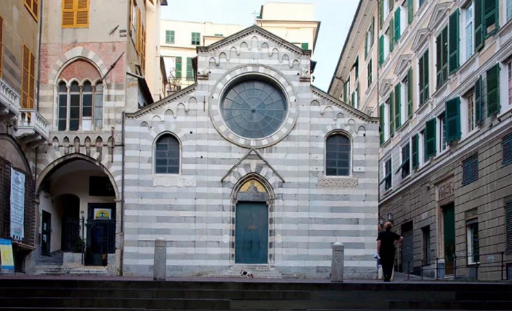 Церковь Сан-Маттео в историческом центре Генуи