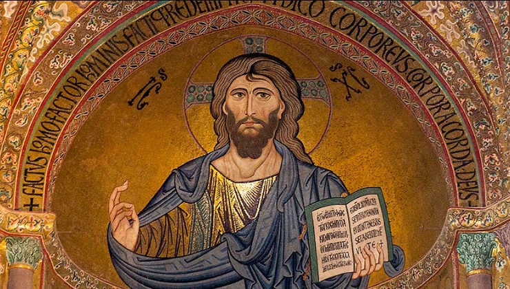 Христос Пантократор. Мозаика в соборе Чефалу. XII век