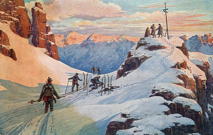 Война в Тироле. Почтовая открытка времен Первой мировой войны