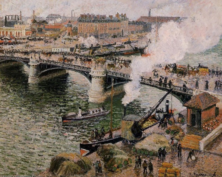 К. Писсарро. Мост Буальдьё в Руане в дождливый день. 1896