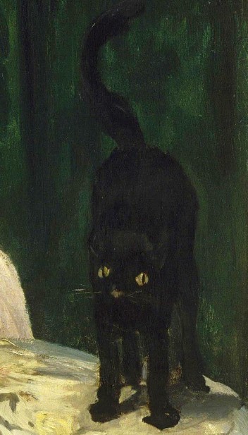 Э. Мане. Олимпия. Кошка. Фрагмент. 1863