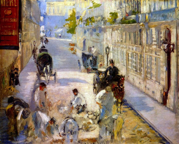 Э. Мане. Дорожные рабочие на улице Монье. 1878