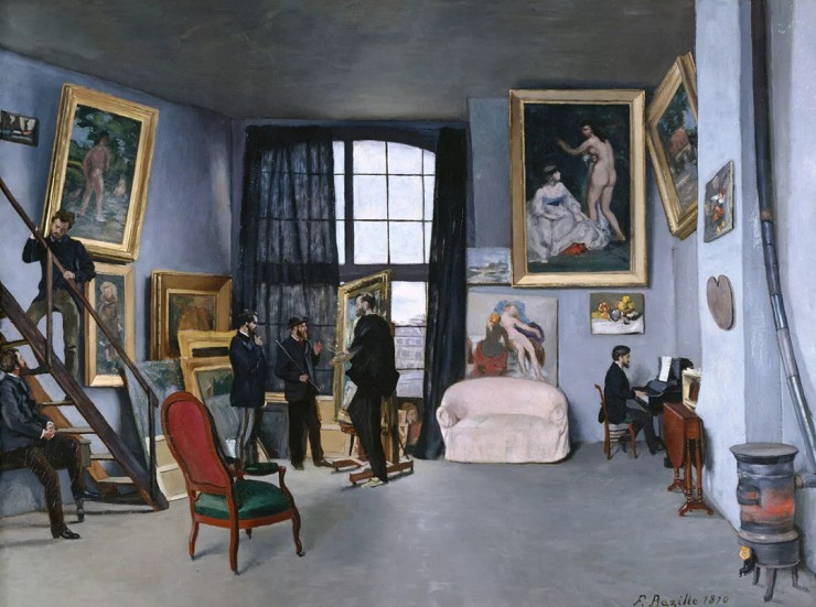 Ф. Базиль. В мастерской художника. 1870