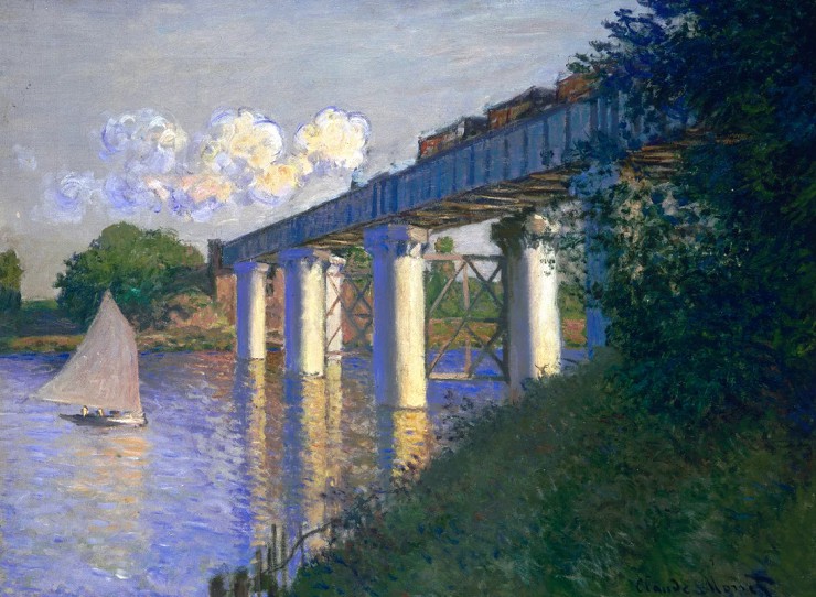 К. Моне. Железнодорожный мост в Аржантёе. 1874