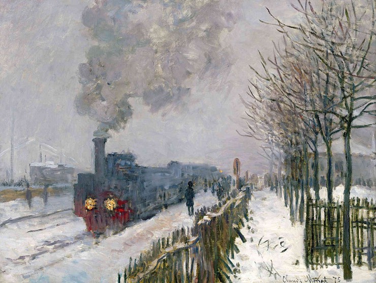 К. Моне. Поезд в снегу (локомотив). 1875
