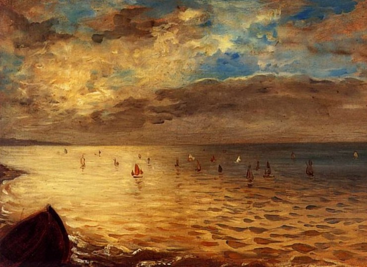 Э. Делакруа. Вид на море с холмов в Дьеппе. 1852