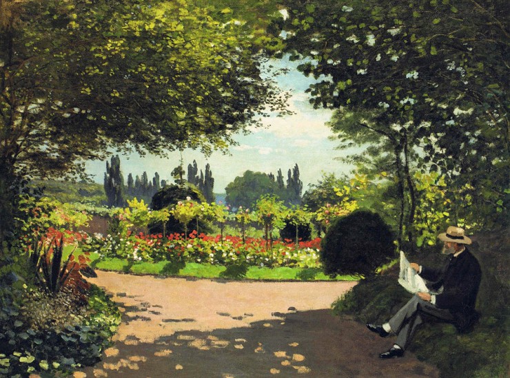 К. Моне. Адольф Моне в саду. 1867