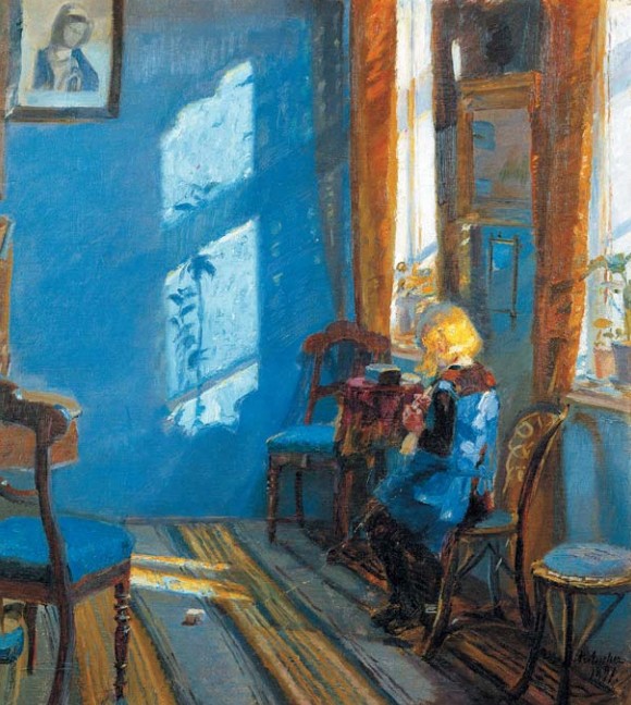 А. Анкер. Солнечный свет в синей комнате. 1891